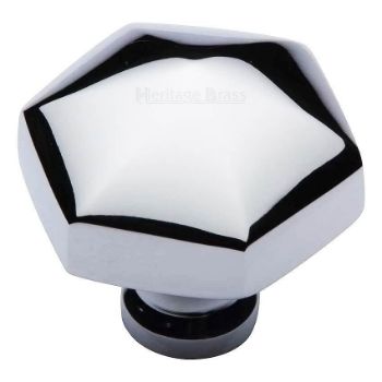 Hexagon Design Cabinet Knob in Polished Chrome Finish - C2238-PC Hexagon Design Cabinet Knob in Polished Chrome Finish - C2238-PC