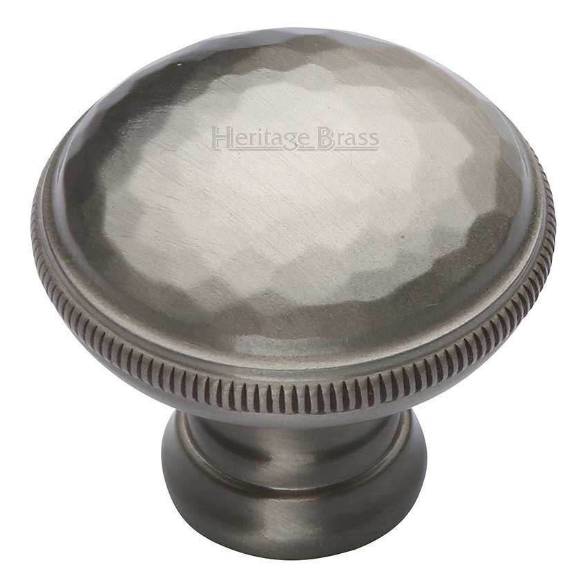 Hand Beaten Design Cabinet Knob in Satin Nickel Finish - C4545-SN