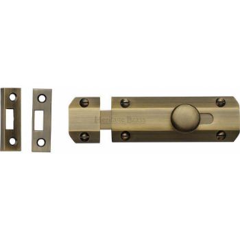 Door Bolt Flat 4" Antique Brass finish - C1685-4-AT Door Bolt Flat 4" Antique Brass finish - C1685-4-AT
