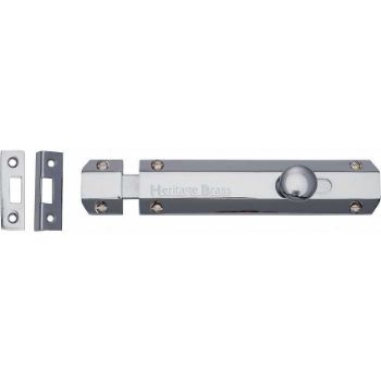 Door Bolt Flat 6" Polished Chrome finish - C1685-6-PC Door Bolt Flat 6" Polished Chrome finish - C1685-6-PC