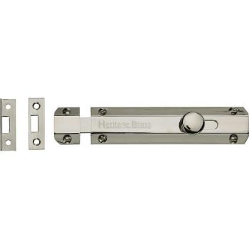 Door Bolt Flat 6" Polished Nickel finish - C1685-6-PNF Door Bolt Flat 6" Polished Nickel finish - C1685-6-PNF