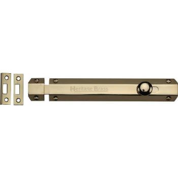 Door Bolt Flat 8" Polished Brass finish - C1685-8-PB Door Bolt Flat 8" Polished Brass finish - C1685-8-PB