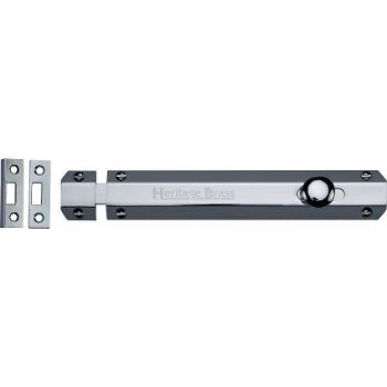 Door Bolt Flat 8" Polished Chrome finish - C1685-8-PC Door Bolt Flat 8" Polished Chrome finish - C1685-8-PC