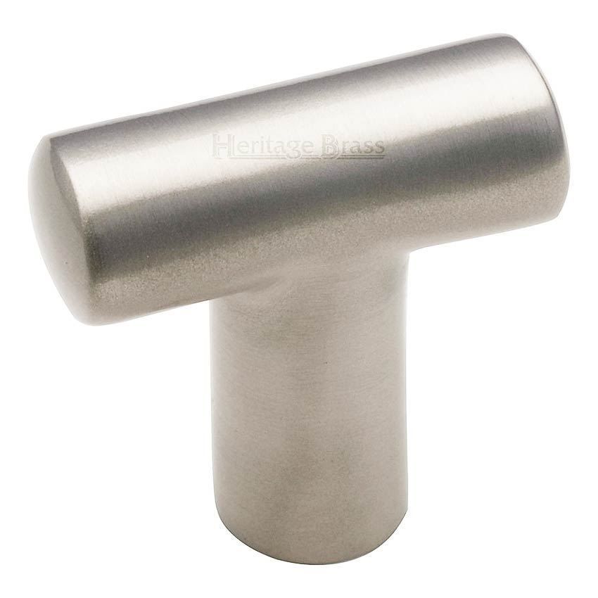 T Shaped Cabinet Knob in Satin Nickel - C2234-SN