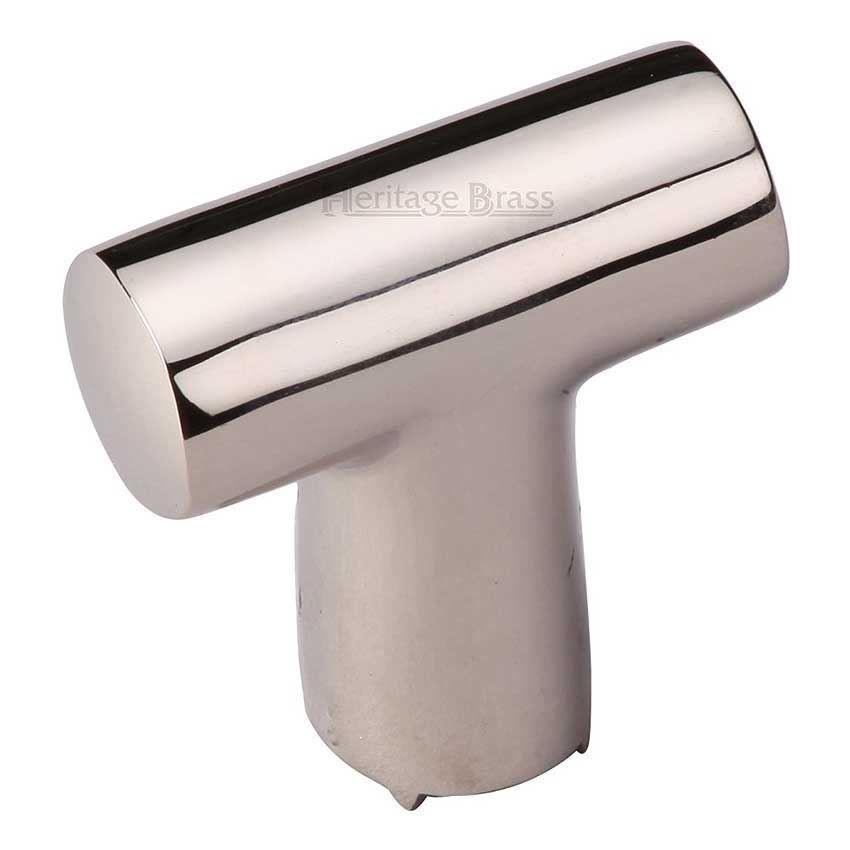 T Shaped Cabinet Knob in Polished Nickel Finish - C2234-PNF