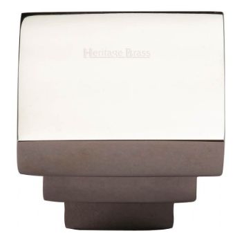 Square Stepped Design Cabinet Knob in Polished Nickel Finish - C3672-PNF Square Stepped Design Cabinet Knob in Polished Nickel Finish - C3672-PNF