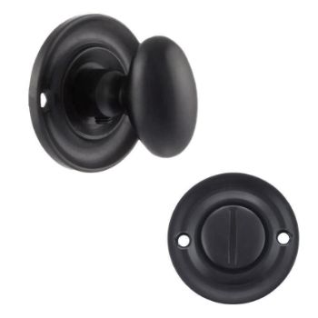 Old English Oval WC Turn and Release in Matt Black - OEOWCMB Old English Oval WC Turn and Release in Matt Black - OEOWCMB