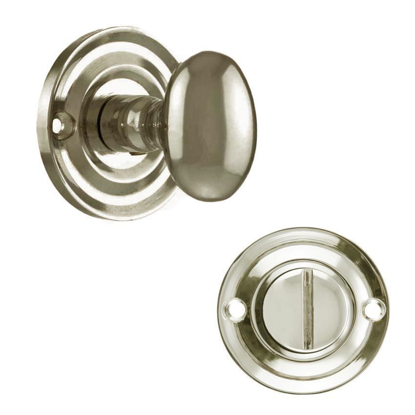 Old English Oval WC Turn and Release in Polished Nickel - OEOWCPN	