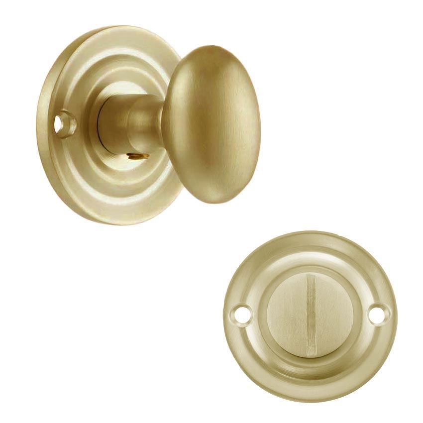 Old English Oval WC Turn and Release in Satin Brass - OEOWCSB
