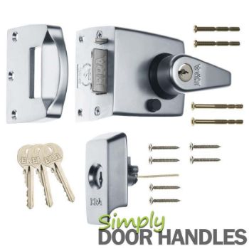 High Sec Nightlatch 60mm Satin Chrome - 1930-35-1