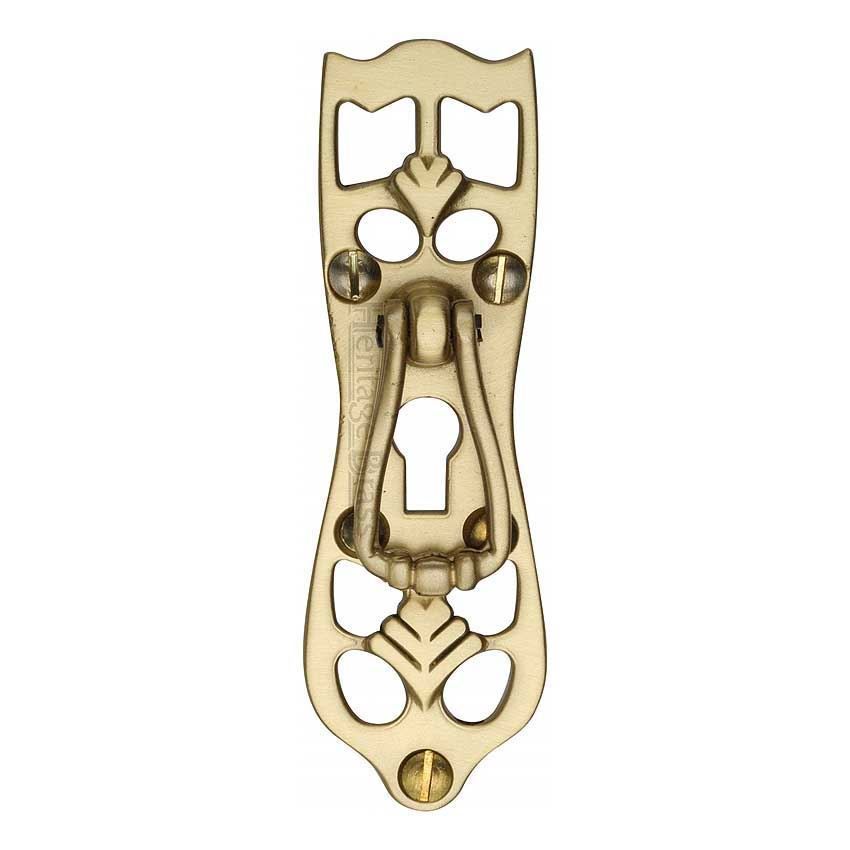 Cabinet Pull Ornate Design Cabinet Knob in Satin Brass Finish - V5023-SB