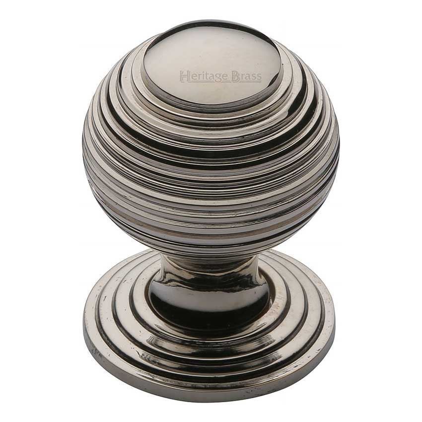 Reeded Design Cabinet Knob in Polished Nickel Finish - V973-PNF