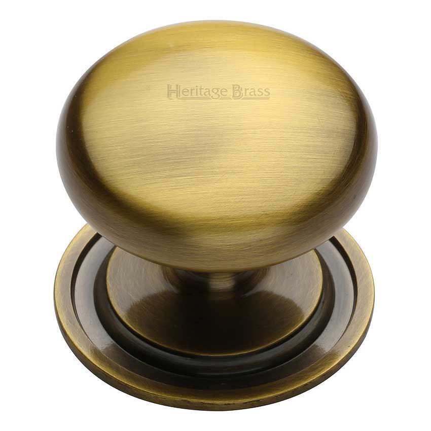 Round Design Cabinet Knob in Antique Brass Finish - C2240-AT