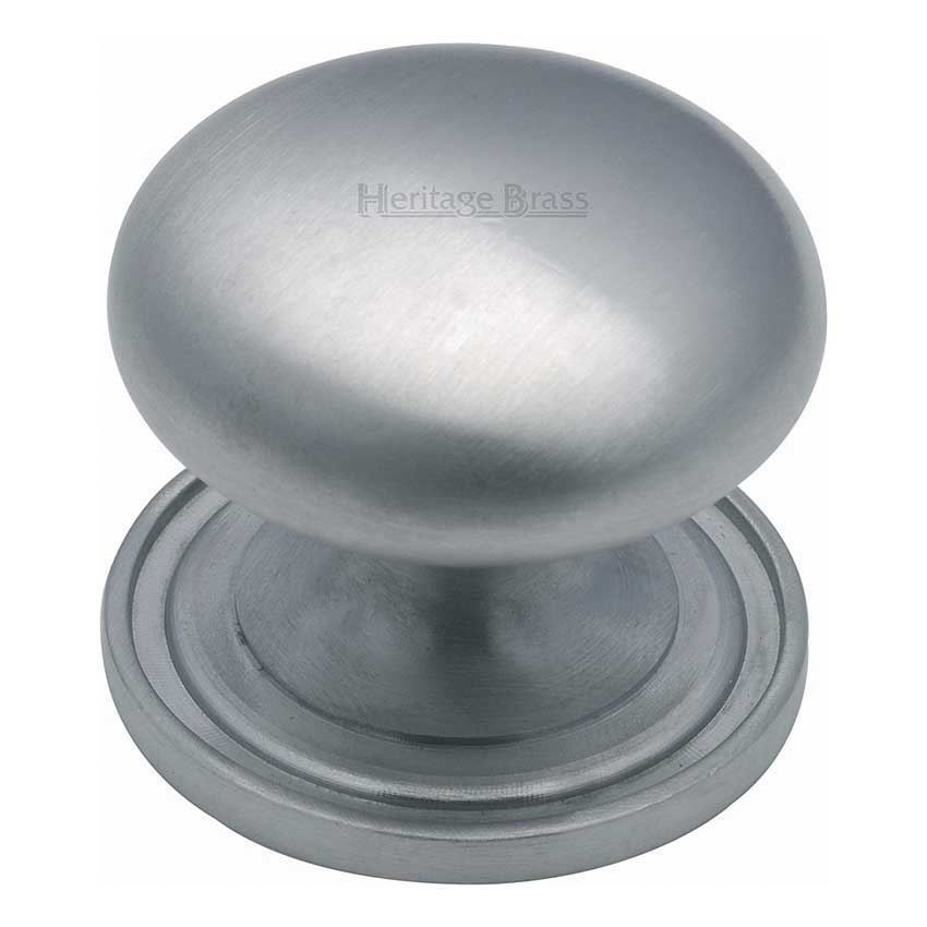 Round Design Cabinet Knob in Satin Chrome Finish - C2240-SC