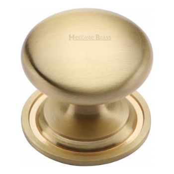 Round Design Cabinet Knob in Satin Brass Finish - C2240-SB Round Design Cabinet Knob in Satin Brass Finish - C2240-SB