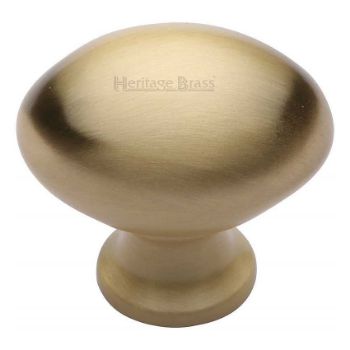 Oval Design Cabinet Knob in Satin Brass Finish - C114-SB Oval Design Cabinet Knob in Satin Brass Finish - C114-SB