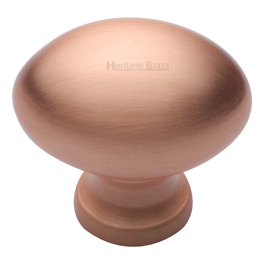 Oval Design Cabinet Knob in Satin Rose Gold Finish - C114-SRG 