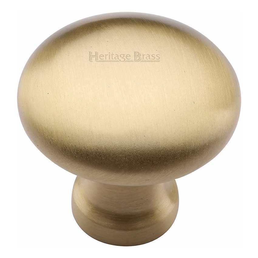 Mushroom Design Cabinet Knob in Satin Brass Finish - C113-SB 