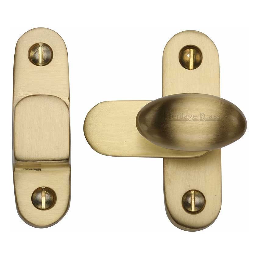 Cabinet Hook & Plate Cabinet Knob in Satin Brass Finish - V1970-SB