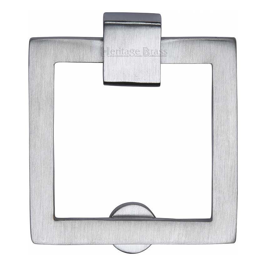 Square Drop Pull Cabinet Knob in Satin Chrome Finish - C6311-SC