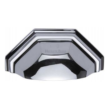 Traditional Cup Pull Handle in Polished Chrome Finish - C2768-PC Traditional Cup Pull Handle in Polished Chrome Finish - C2768-PC