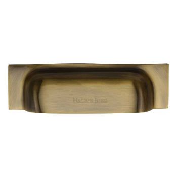 Slim Cup Pull Handle in Antique Brass Finish - C2768-AT Slim Cup Pull Handle in Antique Brass Finish - C2768-AT