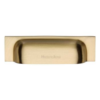 Slim Cup Pull Handle in Satin Brass Finish - C2766-SB  Slim Cup Pull Handle in Satin Brass Finish - C2766-SB