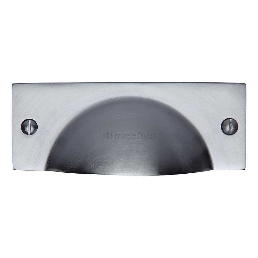Dome Cup Handle in Satin Chrome Finish - C2762-SC
