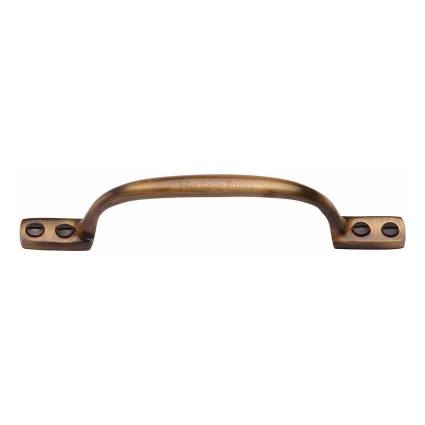 Period Pull Handle in Antique Brass - V1090-AT