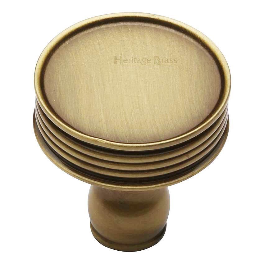 Venetian Design Cabinet Knob in Antique Brass Finish - C4547-AT 