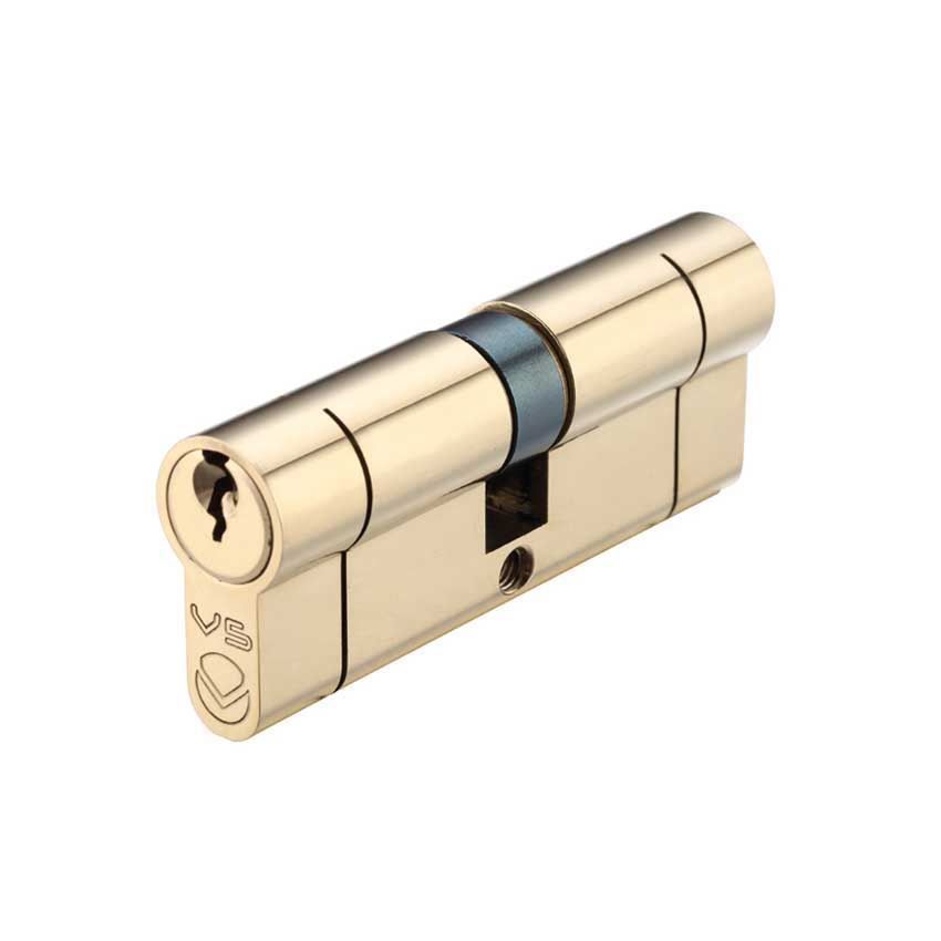 Euro Double Body KTD Cylinder - Polished Brass