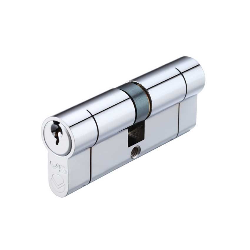 Euro Double Body KTD Cylinder - Polished Chrome