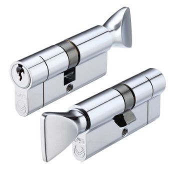 Euro Cylinder and Turn KTD - Polished Chrome Euro Cylinder and Turn KTD - Polished Chrome