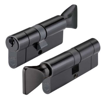 Euro Cylinder and Turn KTD - Matt Black Euro Cylinder and Turn KTD - Matt Black