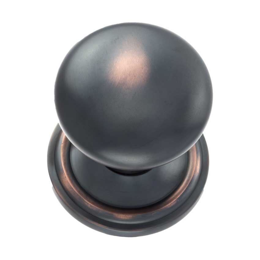 Harrogate Round Mushroom Mortice Door Knob in Antique Copper-OE58MMKAC 