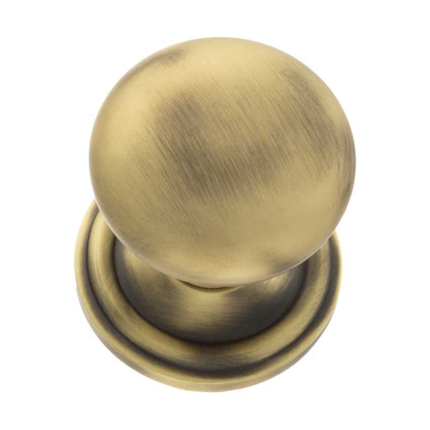 Harrogate Round Mushroom Mortice Door Knob in Matt Antique Brass- OE58MMKMAB