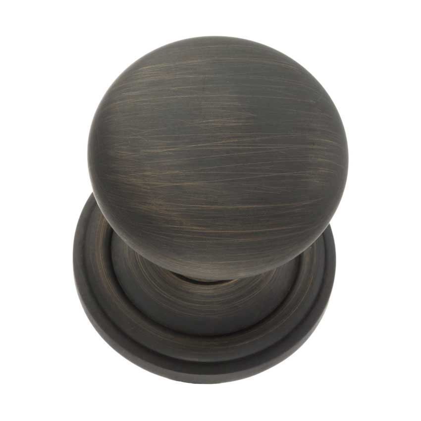 Harrogate Round Mushroom Mortice Door Knob in Urban Bronze- OE58MMKUB 