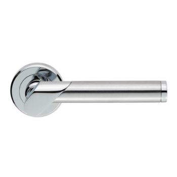 Irwin Door Handle in Duel Polished and Satin Chrome - ZIN3139PCSC 