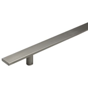 Satin Stainless Steel Flat Inline Bar Door Handle-1S20 Satin Stainless Steel Flat Inline Bar Door Handle-1S20