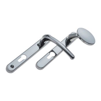 Windsor Sprung Lever Pad Inline Door Handle- Hardex Chrome- 1F101