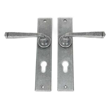 PEWTER LARGE AVON 72MM EURO LOCK SET- 33088 PEWTER LARGE AVON 72MM EURO LOCK SET- 33088