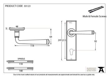 Black Antique Avon PVC Door Handle - 33123