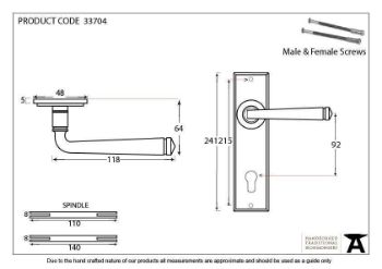 Pewter Avon PVC Door Handle - 33704 