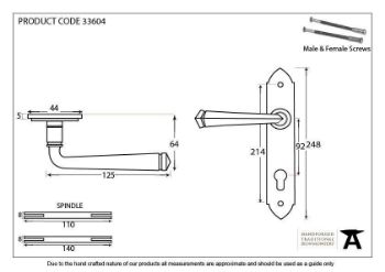 Pewter Gothic PVC Door Handle - 33604 