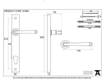 Avon Slimline Espag Sprung Lock Set - 91484