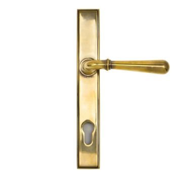 Aged Brass Newbury Slimline Sprung Lever Espag. Lock Set- 91413