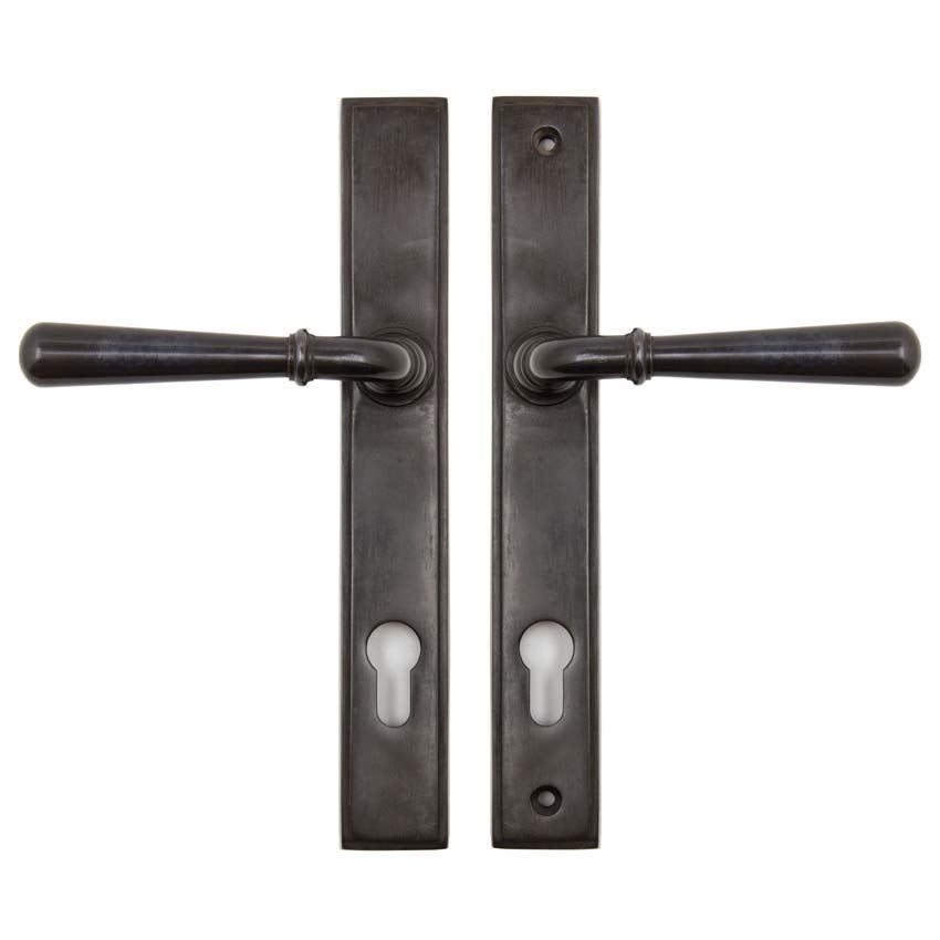 Aged Bronze Newbury Slimline Sprung Lever Espag. Lock Set- 91434