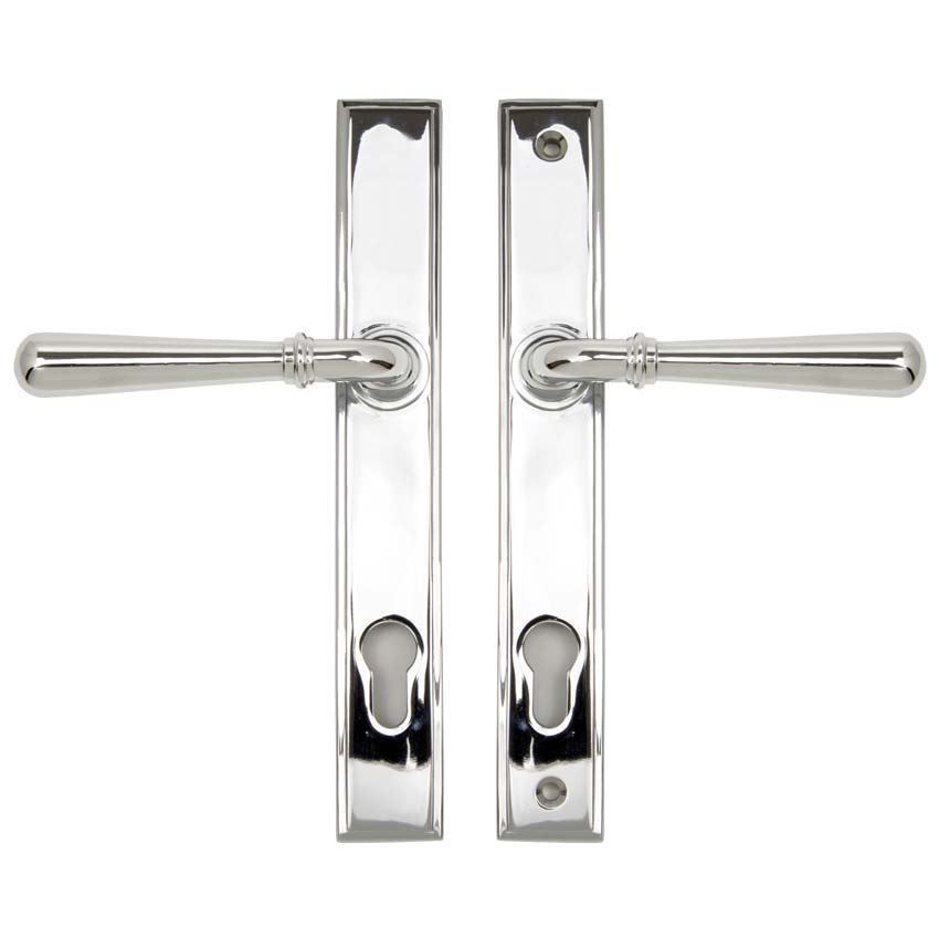 Polished Chrome Newbury Slimline Sprung Lever Espag. Lock Set- 91420