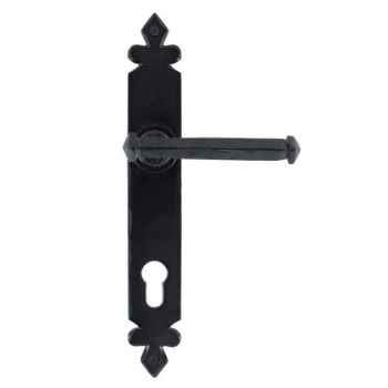 Black Tudor Door Handle Espag. Lock Set- 33172 