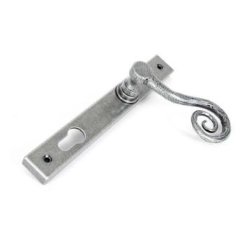 PEWTER MONKEYTAIL SLIMLINE LEVER ESPAG. LOCK SET- 33038